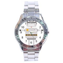 Robot Technology Robotic Animation Stainless Steel Analogue Watch by Simbadda