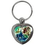 Clocks And Watch 4 Key Chains (Heart) 