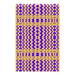 Purple Yellow Wavey Lines Shower Curtain 48  X 72  (small)  by BrightVibesDesign
