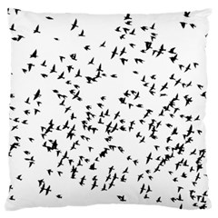 Flock Birds Animals Flying Large Flano Cushion Case (two Sides) by Simbadda