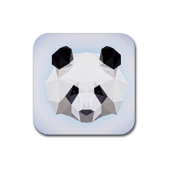 Background Show Graphic Art Panda Rubber Coaster (square)  by Simbadda