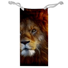 Fractalius Big Cat Animal Jewelry Bag by Simbadda