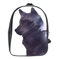 Grey Wolf  School Bag (large) by StarvingArtisan