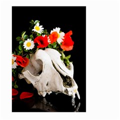 Animal Skull With A Wreath Of Wild Flower Large Garden Flag (two Sides) by igorsin