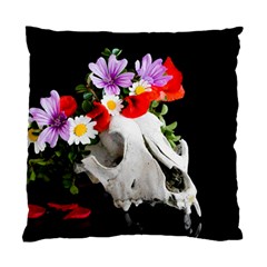 Animal Skull With A Wreath Of Wild Flower Standard Cushion Case (one Side) by igorsin
