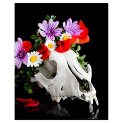 Animal Skull With A Wreath Of Wild Flower Drawstring Bag (small) by igorsin