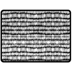 Abstract Wavy Black And White Pattern Double Sided Fleece Blanket (large)  by dflcprints