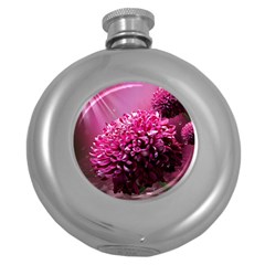 Majestic Flowers Round Hip Flask (5 Oz) by LoolyElzayat