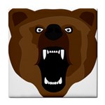 Bear Brown Set Paw Isolated Icon Tile Coasters