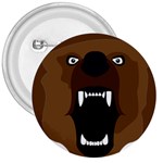 Bear Brown Set Paw Isolated Icon 3  Buttons