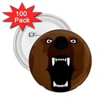 Bear Brown Set Paw Isolated Icon 2.25  Buttons (100 pack) 