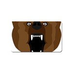 Bear Brown Set Paw Isolated Icon Magnet (Name Card)