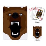 Bear Brown Set Paw Isolated Icon Playing Card