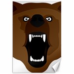 Bear Brown Set Paw Isolated Icon Canvas 20  x 30  