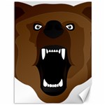 Bear Brown Set Paw Isolated Icon Canvas 36  x 48  
