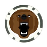 Bear Brown Set Paw Isolated Icon Poker Chip Card Guard
