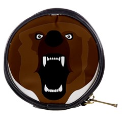 Bear Brown Set Paw Isolated Icon Mini Makeup Bags