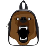 Bear Brown Set Paw Isolated Icon School Bag (Small)