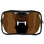 Bear Brown Set Paw Isolated Icon Toiletries Bags