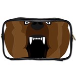Bear Brown Set Paw Isolated Icon Toiletries Bags 2-Side