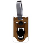 Bear Brown Set Paw Isolated Icon Luggage Tags (One Side) 