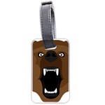 Bear Brown Set Paw Isolated Icon Luggage Tags (Two Sides)