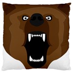 Bear Brown Set Paw Isolated Icon Large Cushion Case (Two Sides)