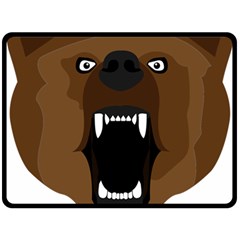 Bear Brown Set Paw Isolated Icon Double Sided Fleece Blanket (large)  by Nexatart