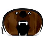 Bear Brown Set Paw Isolated Icon Accessory Pouches (Large)  Front