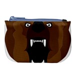 Bear Brown Set Paw Isolated Icon Large Coin Purse