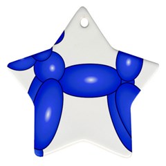 Poodle Dog Balloon Animal Clown Star Ornament (two Sides)