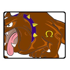Bulldog Cartoon Angry Dog Fleece Blanket (small) by Nexatart