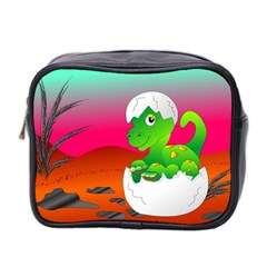 Dinosaur Dino Baby Dino Lizard Mini Toiletries Bag 2-side by Nexatart