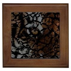 Earth Texture Tiger Shades Framed Tiles by LoolyElzayat