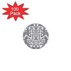 Chinese Traditional Pattern 1  Mini Buttons (100 Pack) 