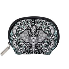 Ornate Hindu Elephant  Accessory Pouches (small)  by Valentinaart