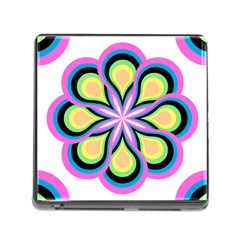 Colorful Feathers Mandala Memory Card Reader (square) by LoolyElzayat