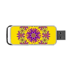 Fantasy Flower Wreath With Jungle Florals Portable Usb Flash (one Side) by pepitasart