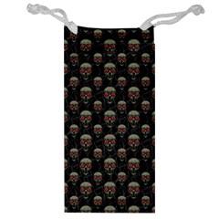 Skulls Motif Pattern Jewelry Bags by dflcprints