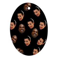 Crying Kim Kardashian Ornament (oval) by Valentinaart