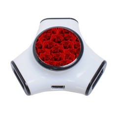 Romantic Red Rose 3-port Usb Hub by LoolyElzayat