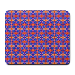 Blue Orange Yellow Swirl Pattern Large Mousepads by BrightVibesDesign