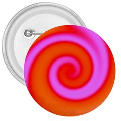 Swirl Orange Pink Abstract 3  Buttons by BrightVibesDesign