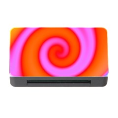 Swirl Orange Pink Abstract Memory Card Reader With Cf by BrightVibesDesign