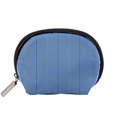 Mod Twist Stripes Blue And White Accessory Pouches (small) 