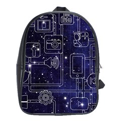 Networks Internet Social School Bag (xl) by Sapixe