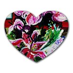 Lilac And Lillies 3 Heart Mousepads