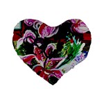 Lilac And Lillies 3 Standard 16  Premium Heart Shape Cushions