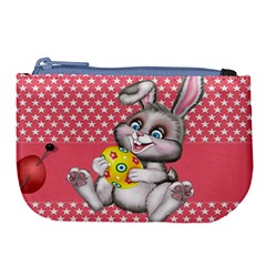 Illustration Rabbit Easter Large Coin Purse by Sapixe