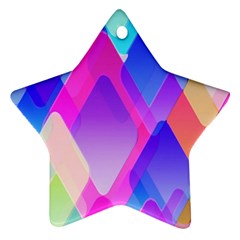 Squares Color Squares Background Star Ornament (two Sides) by Sapixe